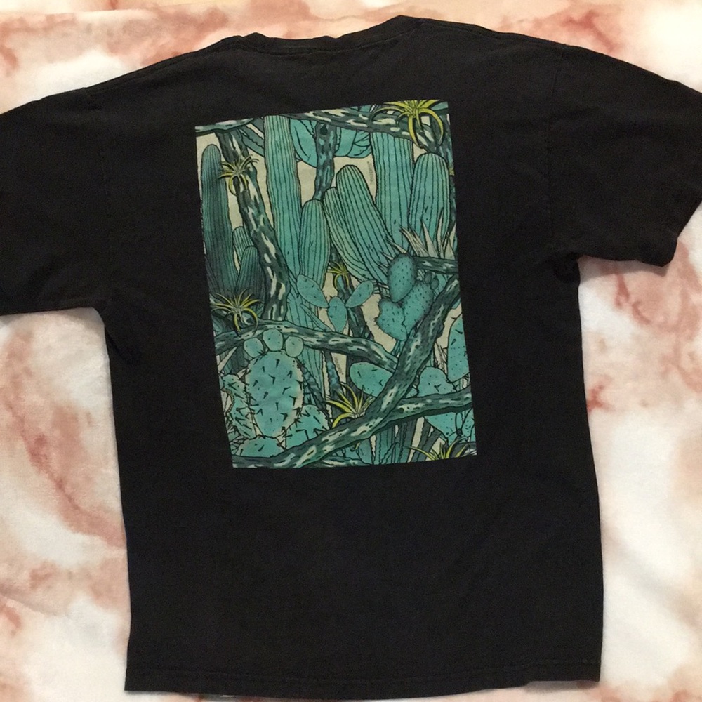 The Hundreds Catus Tshirt, Mens Medium, Resale %100 Cotton Black w Green Design